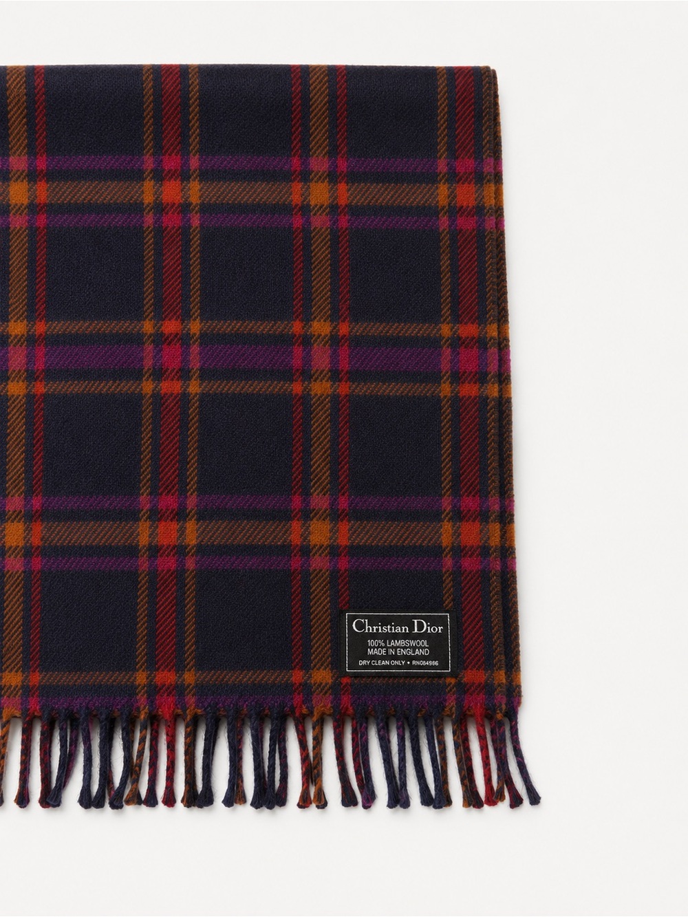 Dior lambswool plaid scarf - Picture 8 of 8